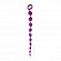 Фиолетовая фигурная анальная цепочка Cosmo - 32 см.